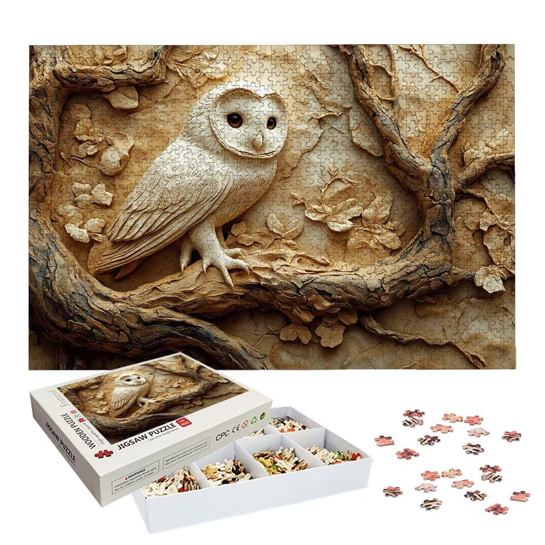 Puzzle Hibou, Puzzle 1000 Pièces Adultes, Puzzles pour Décor Murale -2171