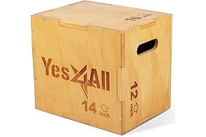 Yes4All Wooden Plyo Box for Weightlifting