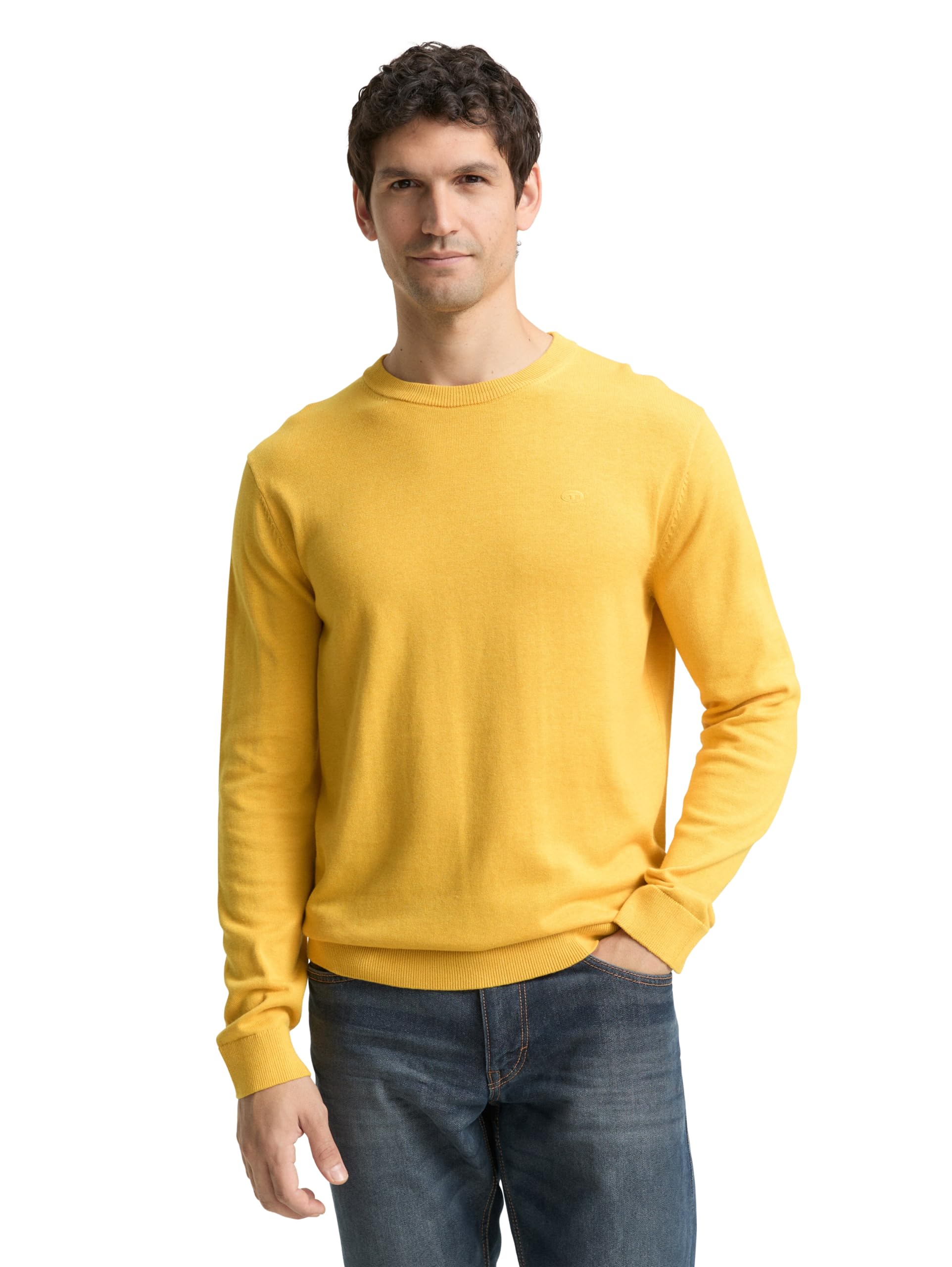 TOM TAILOR Herren Strickpullover mit Crewneck