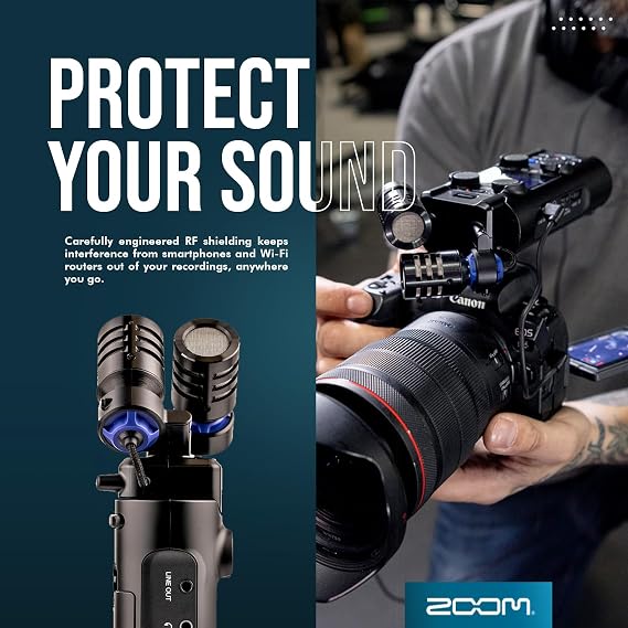 Zoom H5Studio Handy Recorder, 32-Bit Float Audio, Large XY Mics (19.4mm), 6-Track Recording, Gain Knobs, F-Series Preamps w/Tripod, XLR Cable, Headphone, MicroSD for Filmmakers Musicians Creators