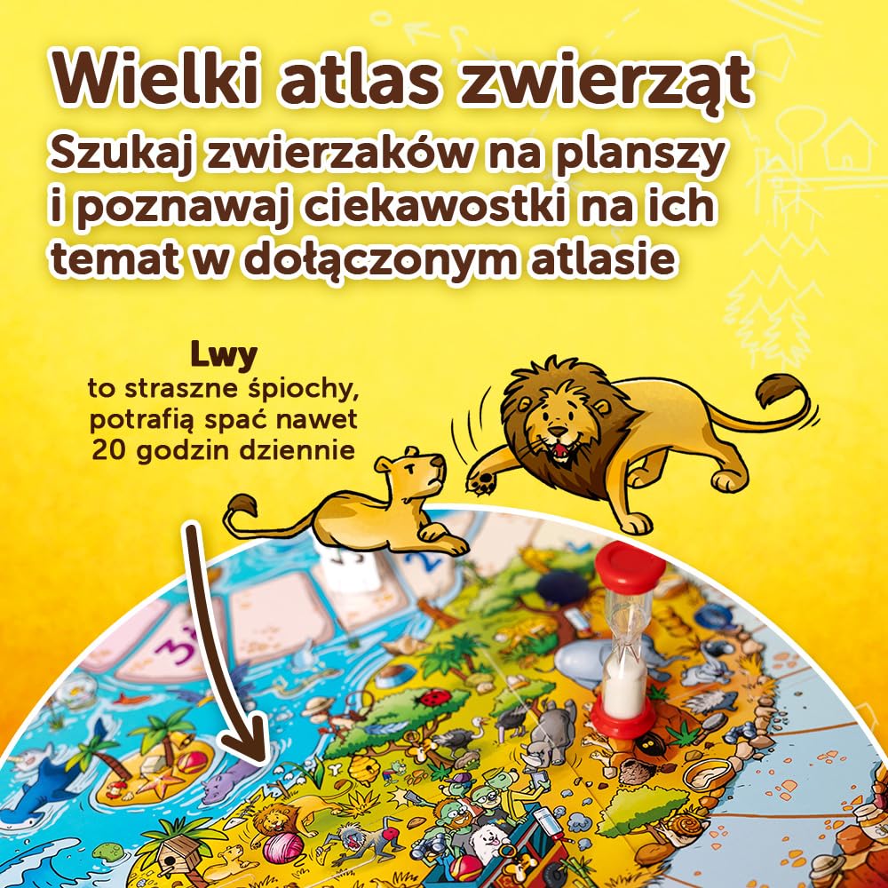 Trefl - Spy Guy Junior Zwierzaki - Kooperacyjna Gra Detektywistyczna dla Najmłodszych, Rodzinna Planszówka, Szukaj Dowodów i Złap Przestępcę, Poznawaj Zwierzęta, Ogromna Plansza, dla Dzieci od 3 lat