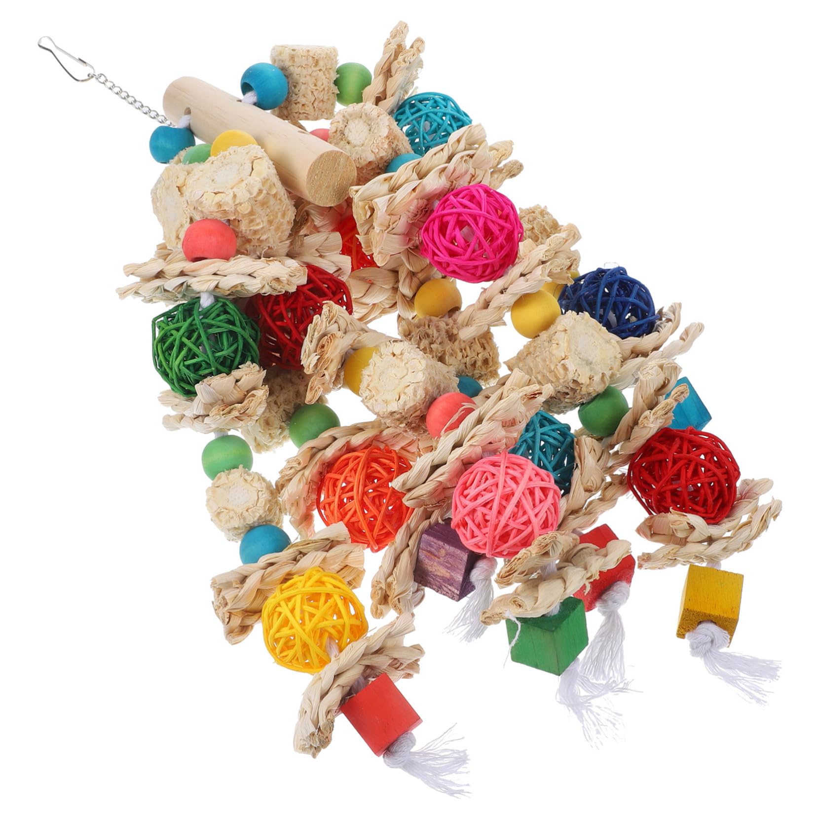 Angoily Giocattolo Per Uccelli Per Pappagalli e Parrocchetti Accessorio Per Esercizio e Riposo Giocattolo Da Masticare Per Uccelli Design Multiuso Per Pet Bird e Macaw