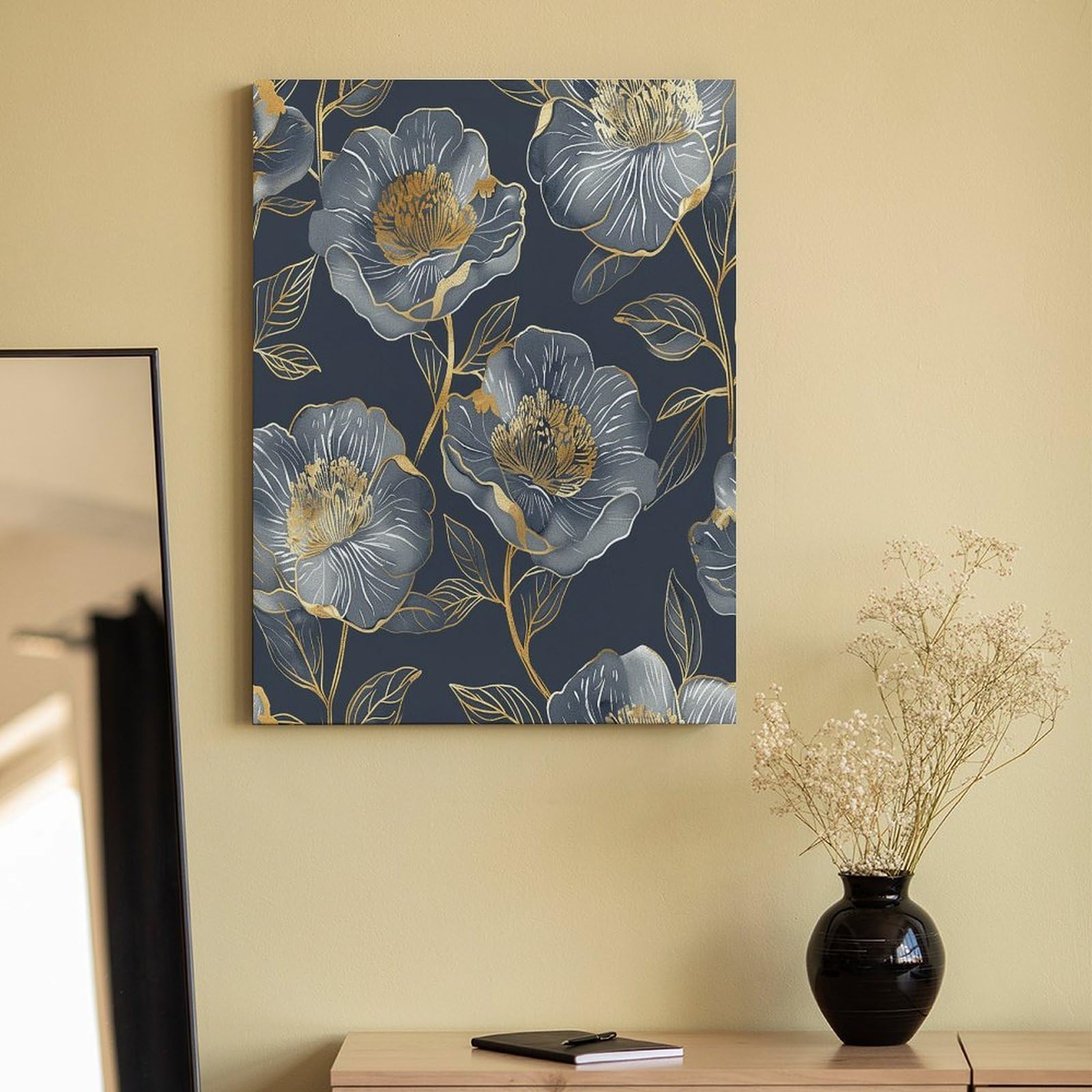 LPAGBCNU Malen nach Zahlen, Set für Erwachsene, Anfänger, Erwachsene, Malen nach Zahlen, Kits auf Leinwand, DIY-Acryl-Ölfarben, Gemälde mit Pinseln, als Geschenk, Wanddekoration für Zuhause, Grau und