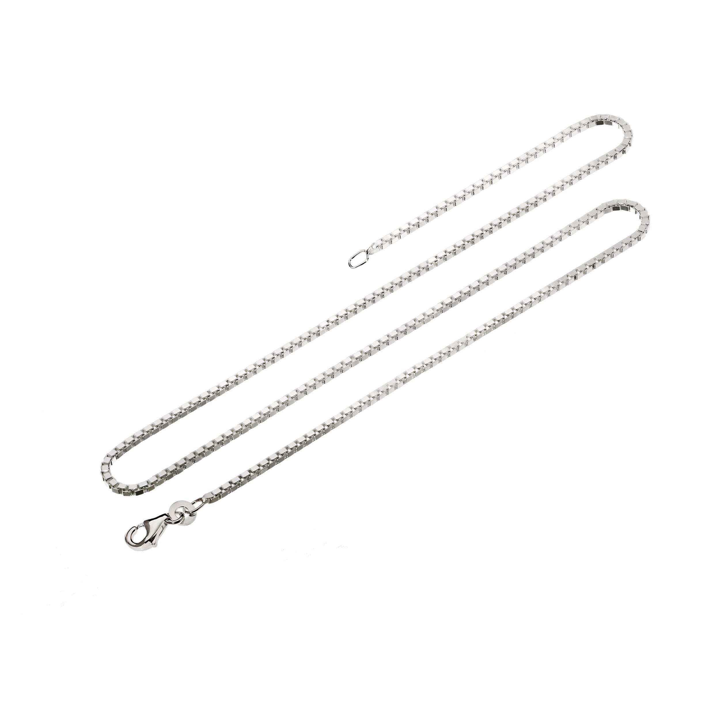 NKlaus Collana veneziana da 45 cm in argento 925, larghezza 2,9 mm, argento placcato in diamanti 4289