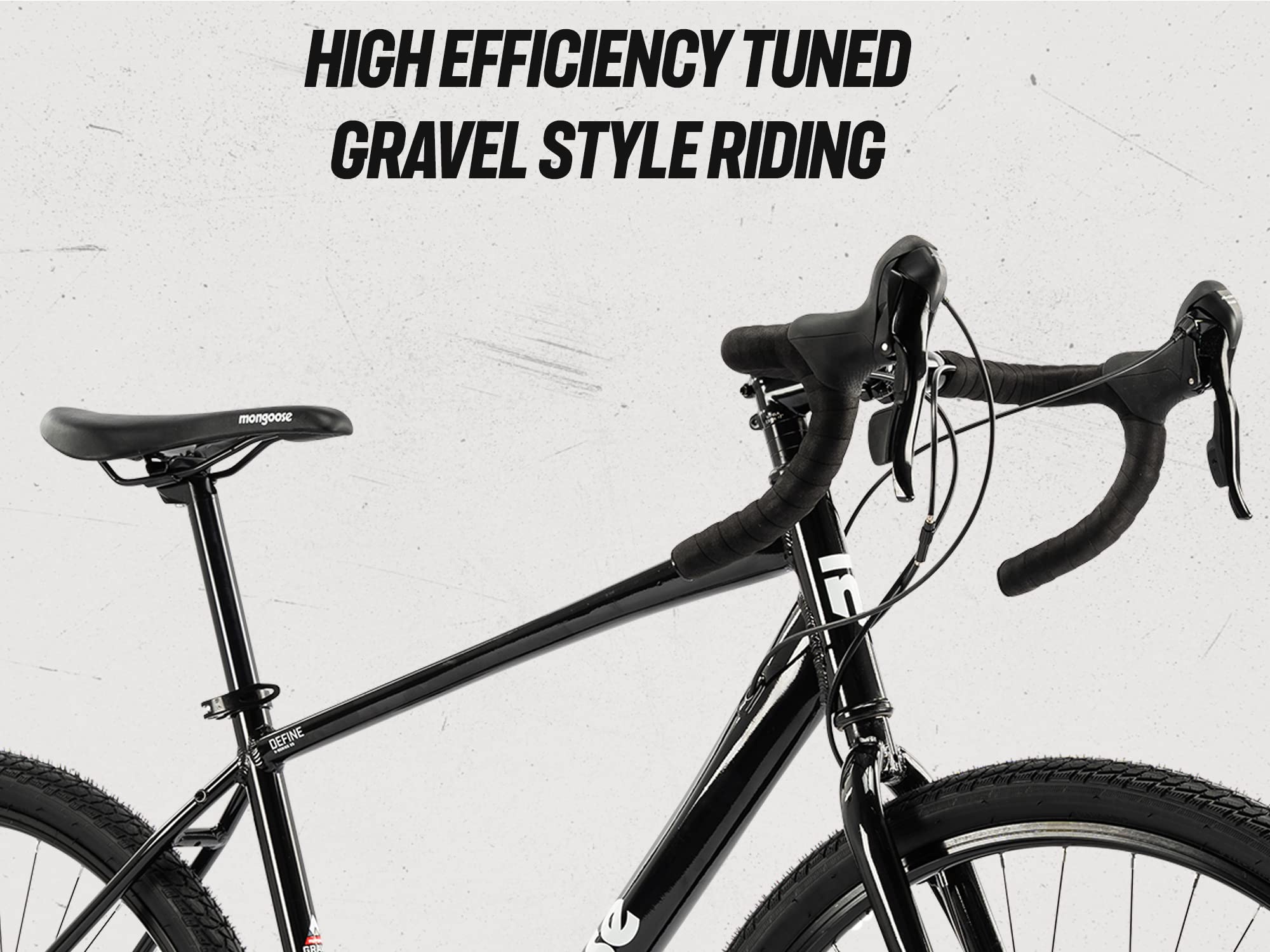 Mongoose Define Adult Gravel Bike, 700C Tyres, Lightweight Alloy Frame