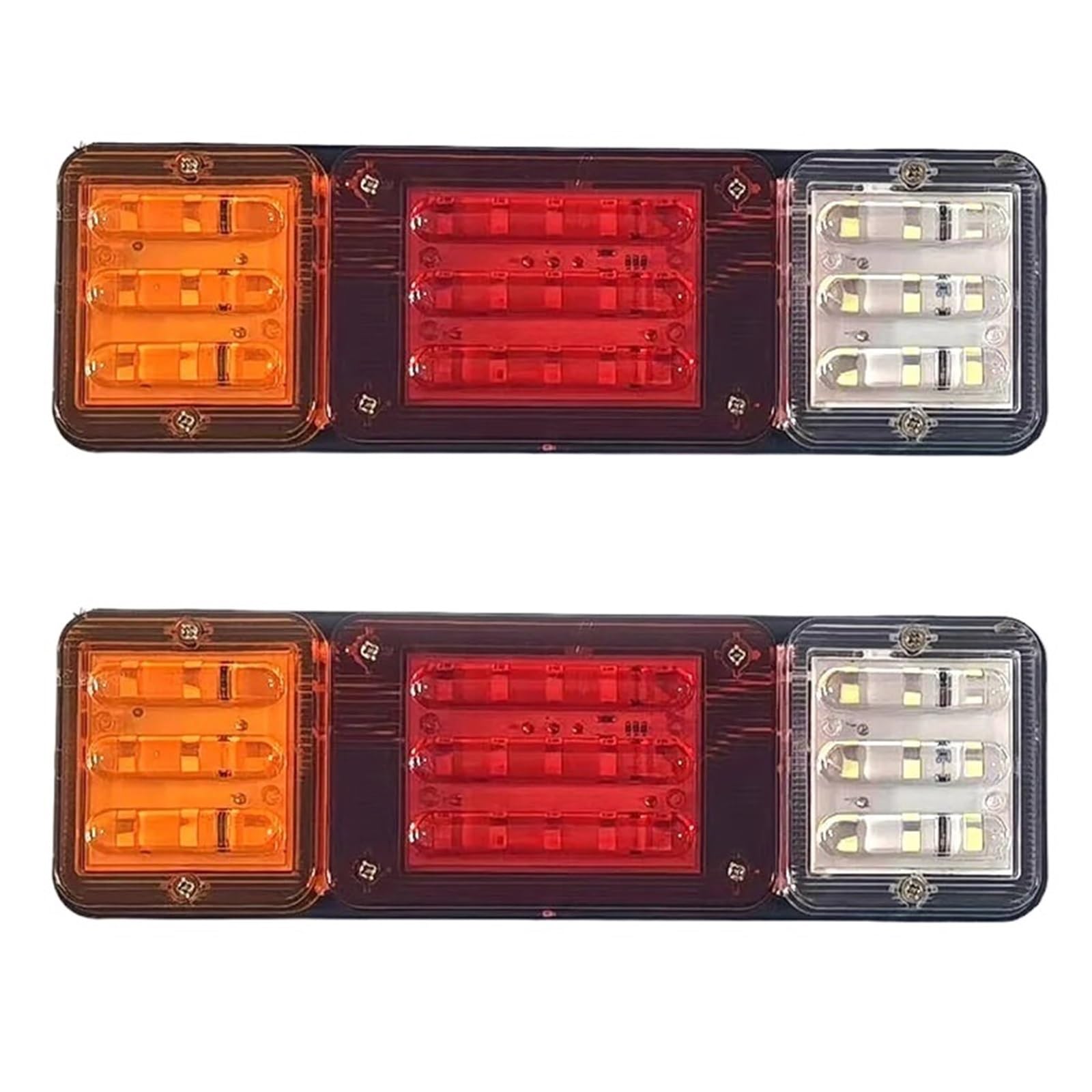 2X Przyczepa Ciężarówka Tylne Światła 12V 24V Kierunkowskaz Cofania Hamulec Lampa LED Łodzi Pojazdy Ciężarówka Tylne Światło(24V)