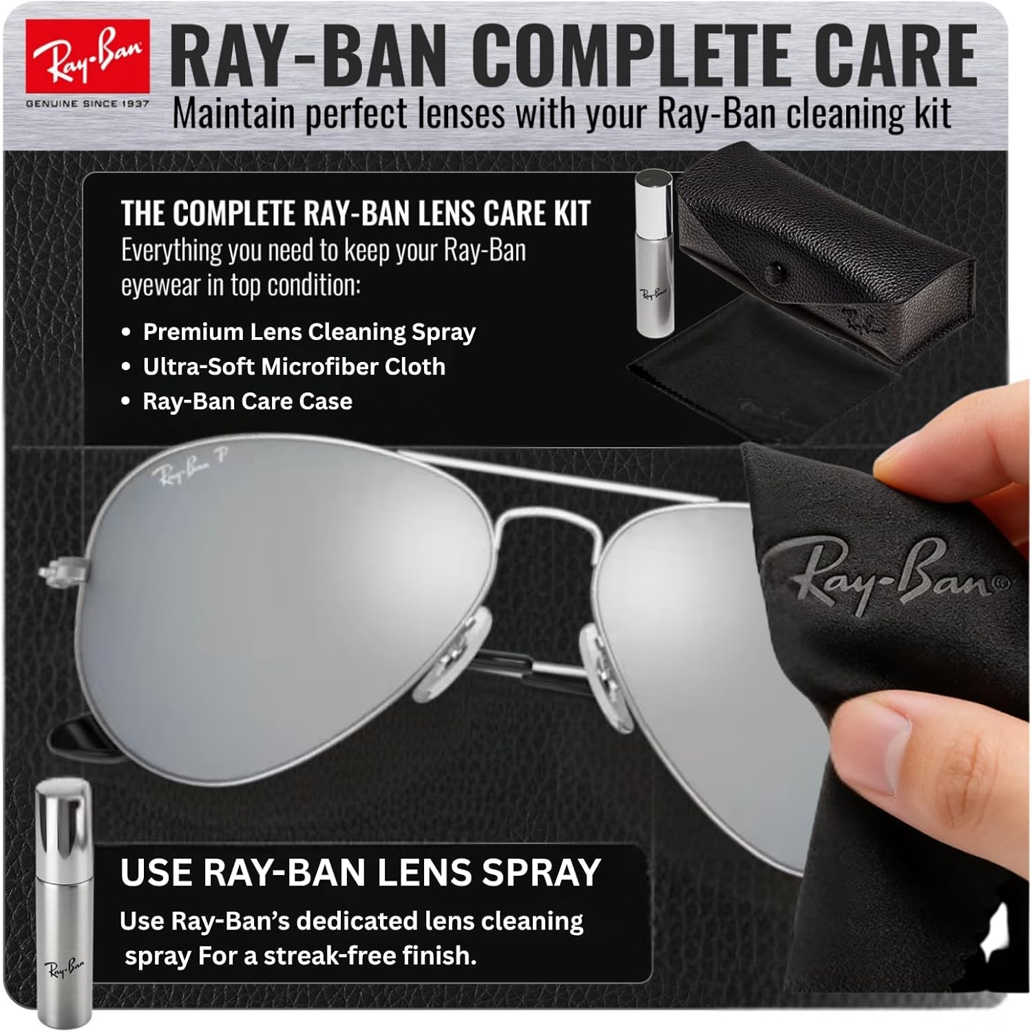 Ray-Ban RB3025 AVIATOR MIRROR Pilot Shaped Sunglasses for Men & Women with Official RAYBAN Eyewear Kit