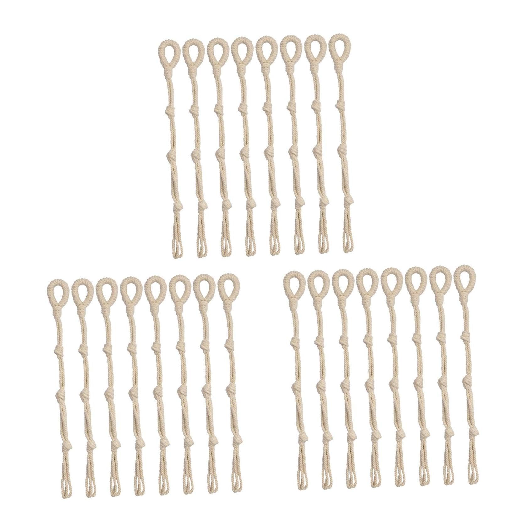 Toyvian 3 Ensembles Rallonge De Crochet Pour Plante Usine Jardinière Suspendue En Macramé Jardinière Suspendue D'extérieur Pendaison Pot Cintre Coton Beige 8 Pièces * 3