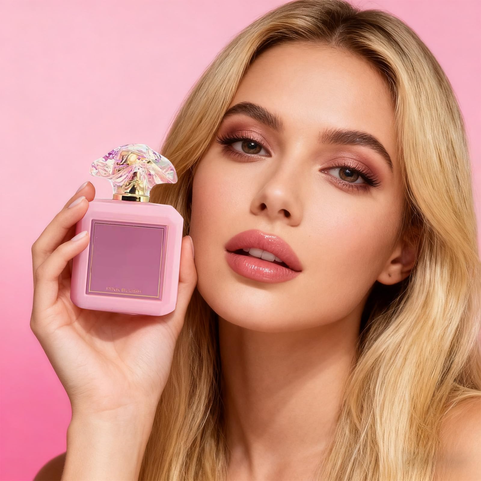 Pink Blush Perfume, Sweet Strawberry Perfume, Marshmallow Blush Perfume, Eau de Parfum, Fragrance de larga duración, tono cálido y suave (3 unidades)