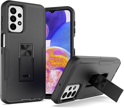 Miniatura 1 de Funda para Galaxy A23 5G, funda para Galaxy A23 4G, TPU de grado militar + PC soporte integrado diseño de doble capa, funda magnética de protección
