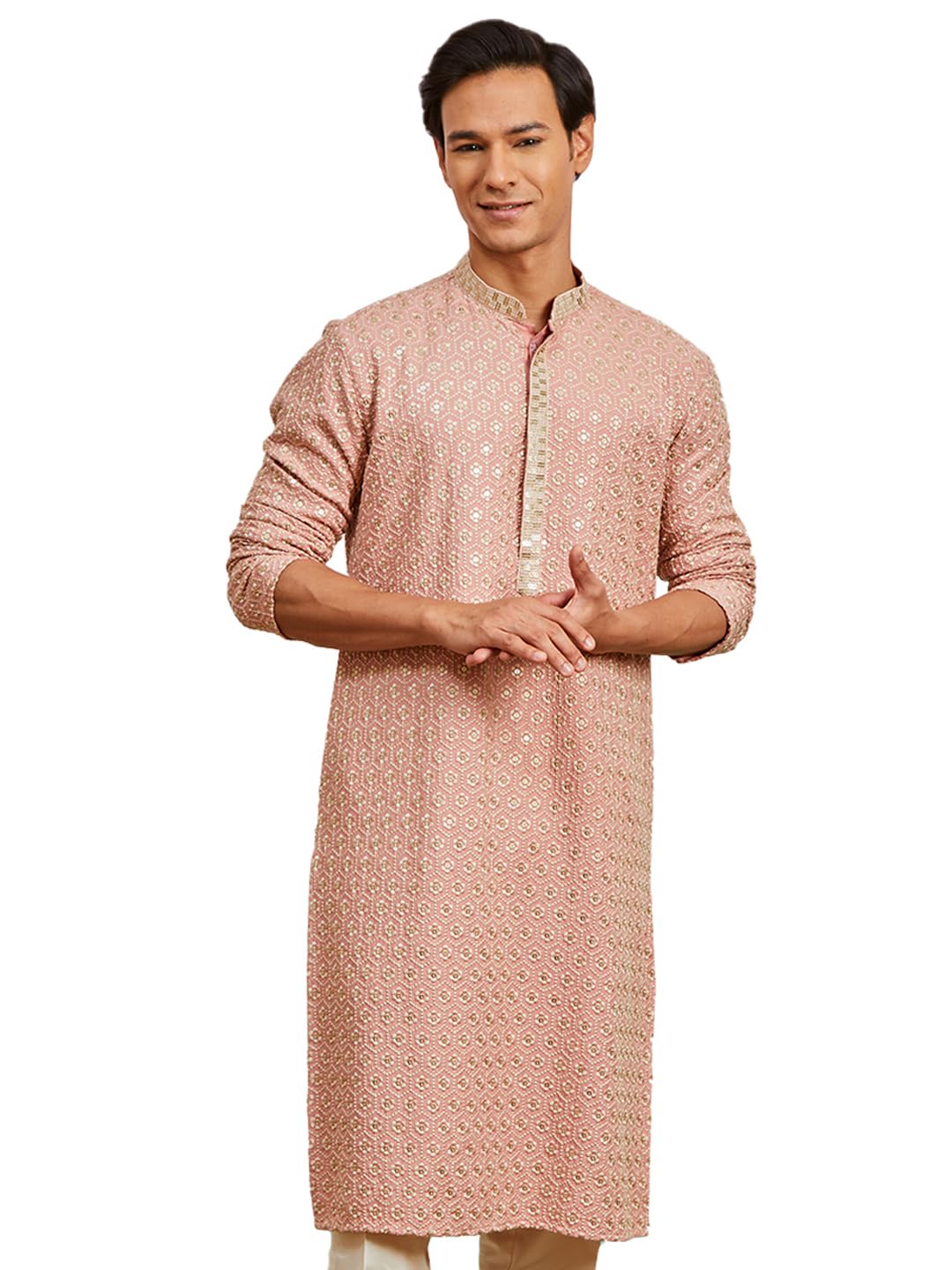 Men's Rayon Kurta - This Men's Kurta exudes Elegance with its Intricate Design and Sophisticated Color Palette.