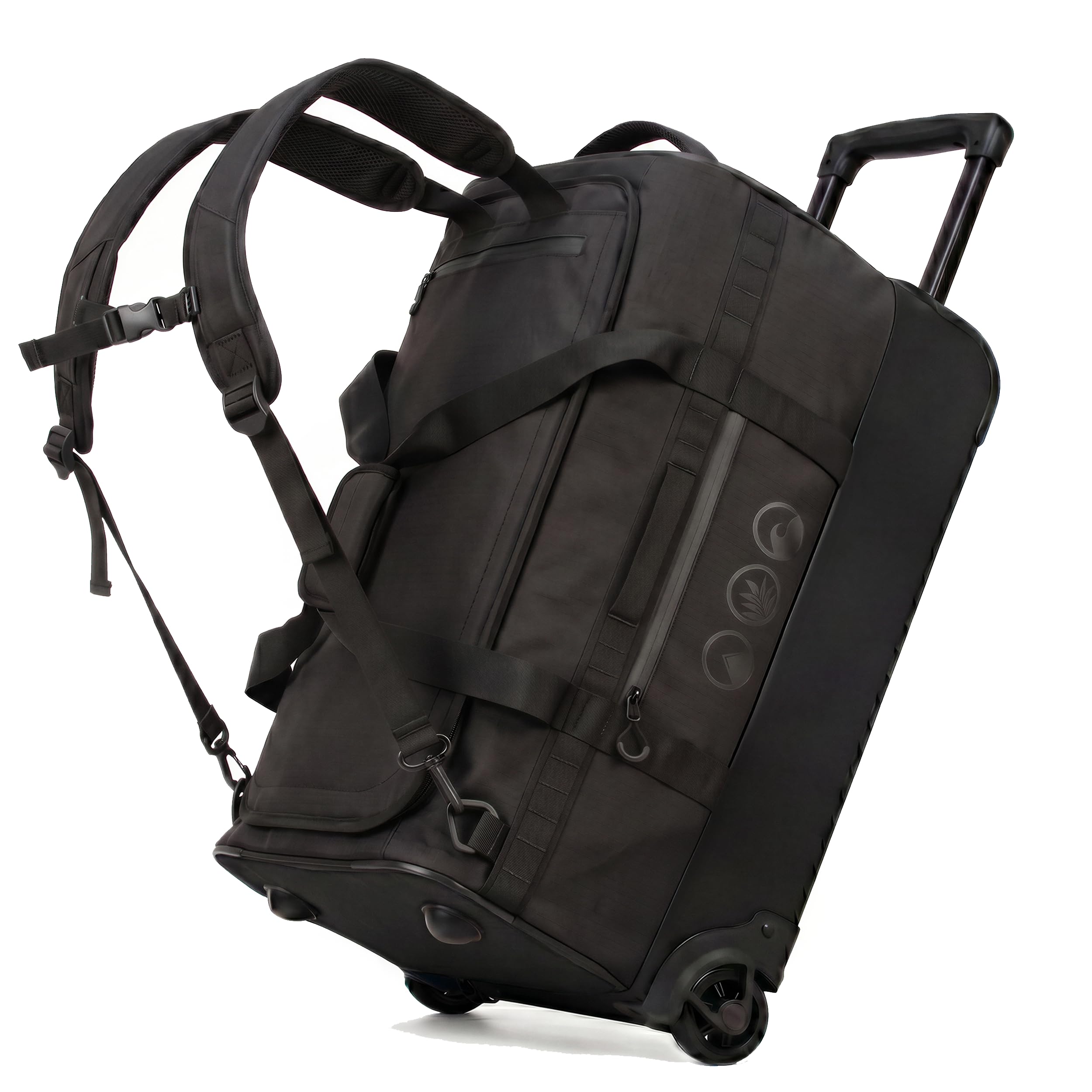 Bolsa de viaje XL con ruedas 3 en 1, mochila de viaje y carrito impermeable | Flow con compartimento para zapatos y esquinas protectoras para hombre y mujer | mochila de viaje de alta calidad Ripstop