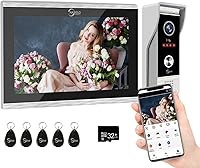 Vista 1 de Wired Video Doorbell Apartment Intercom System,10 Inch Full Touch Monitor,1080P Doorbell Camera,TUYA WiFi Smart Home Video Intercom Door Phone Kits