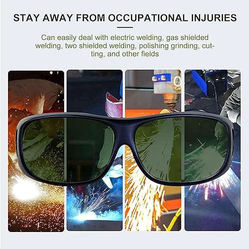 Miniatura 2 de UpaClaire Welding Glasses,Wrap-Around Safety Welding Lens,Anti-Scratch,UV Protection,Laser Hair Removal Protective Glasses