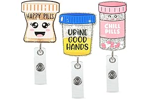 3-Piece Nurse Badge Reel: Glitter and Style for the Medical Frontline