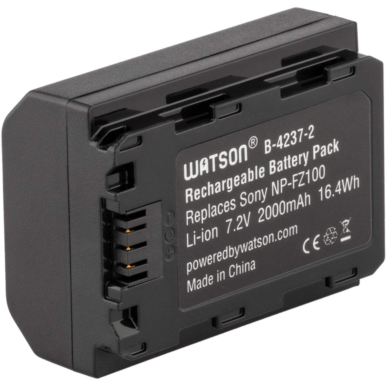 watson np-fz100 v2 lithium-ion battery pack (7.2v, 2000mah, 16.4wh)