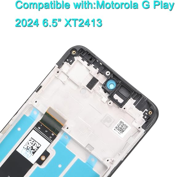 LCD Screen Replacement for Motorola Moto G Play 2024 6.5 XT2413 XT2413-1 XT2413-2 XT2413V Assembly LCD Display Touch Screen Digitizer with Frame Repair Tools