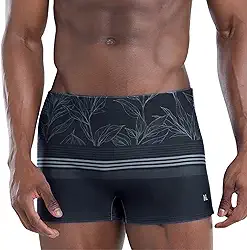 Sunga Boxer Mash Praia Piscina Dryfast Folhagem Masculina