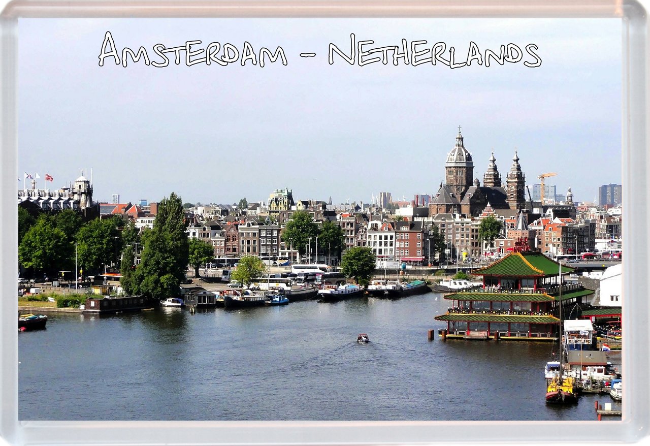 Baked Bean Store Multicolor Amsterdam - Netherlands - Holland - Jumbo Fridge Magnet