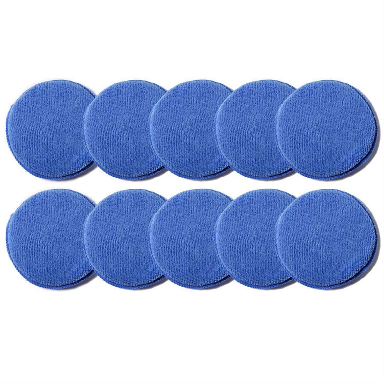TRUSTTWO 12x Microfibra Limpieza Paño de Limpieza 40x40cm y 12x Aplicador de Cera de Microfibra Aplicador de automóviles Polaco Esponja de Espuma de Cera The New
