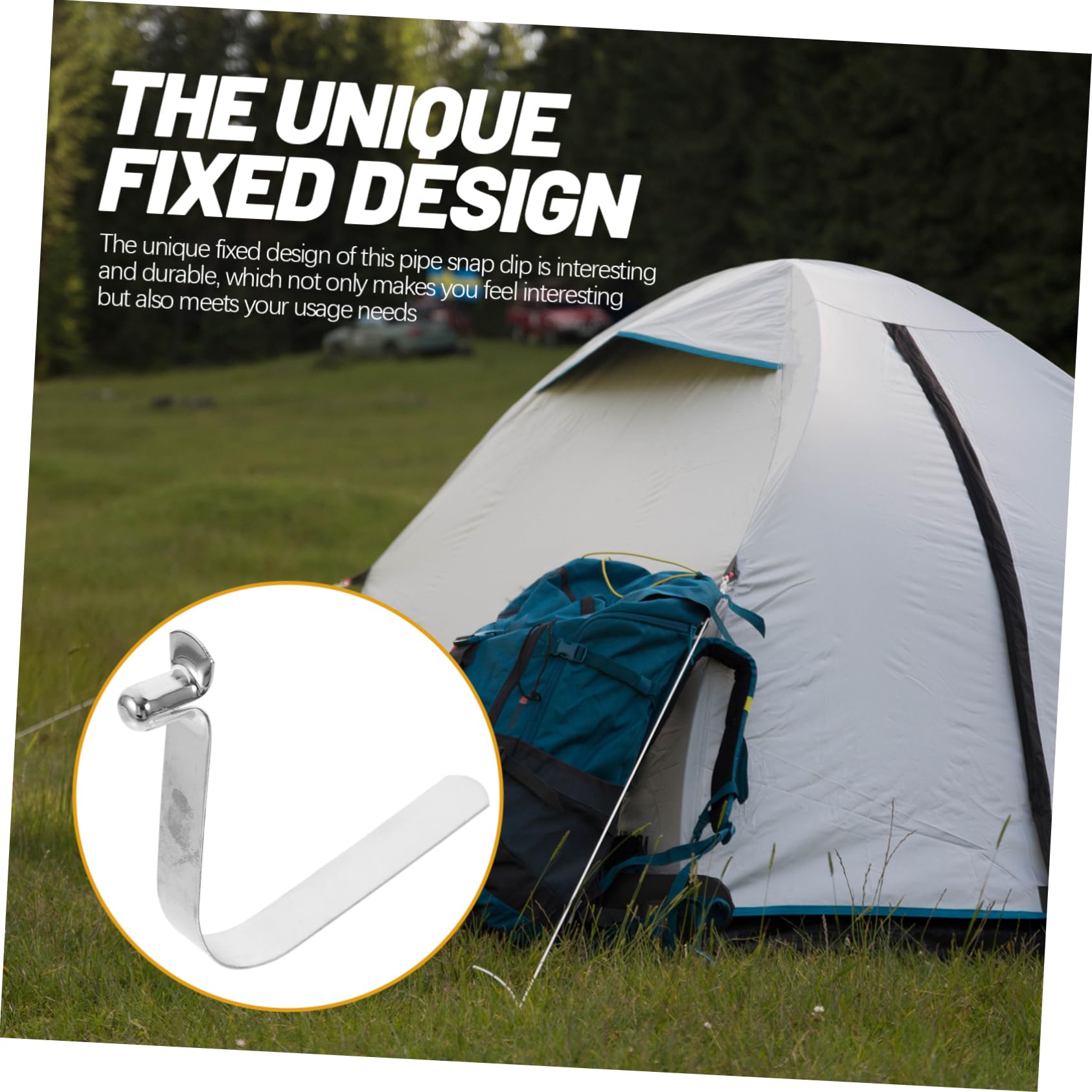 VANZACK 2sets Kayak Paddle Snaps Heavy Duty Clips for Boat Spring Versatile Tent Clip 5pcs*2