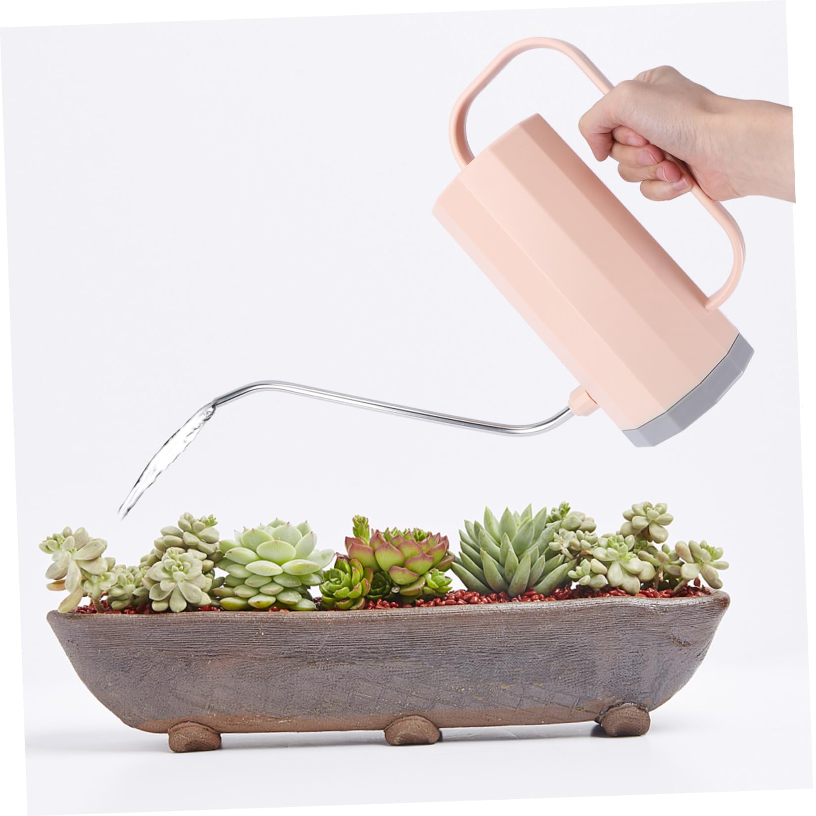 UPKOCH 2 Annaffiatoi Per Cactus Con Manico Con Beccuccio Lungo E Collo D'Oca Per Interni Portatili Da Giardino Contenitori Per Acqua Succulente Da Campeggio Rosa