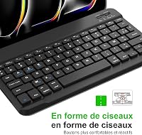 FARYODI iPad Pro 11 (M4) 2024 Védőtok AZERTY Francia Billentyűzettel - Levehető Bluetooth Billentyűzet, Beépített Tolltartó, Fekete 5