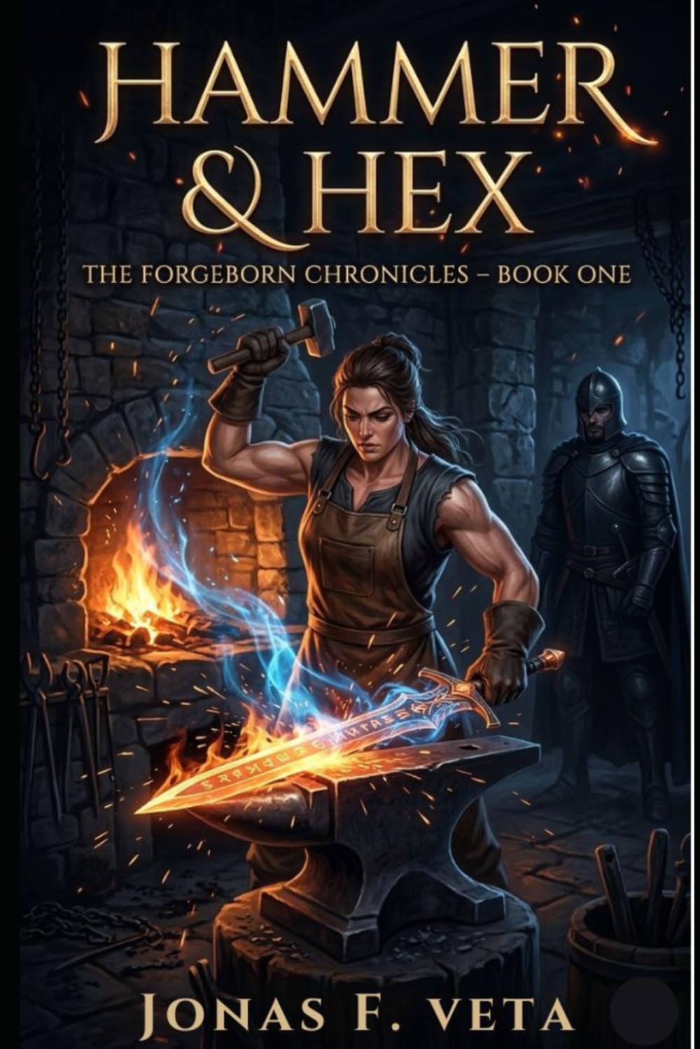 Hammer & Hex: (The Forgeborn Chronicles Book 1): A slow-burn romantasy about a master blacksmith, a cursed prince, war-blessed swords, and the dangerous magic that binds them .