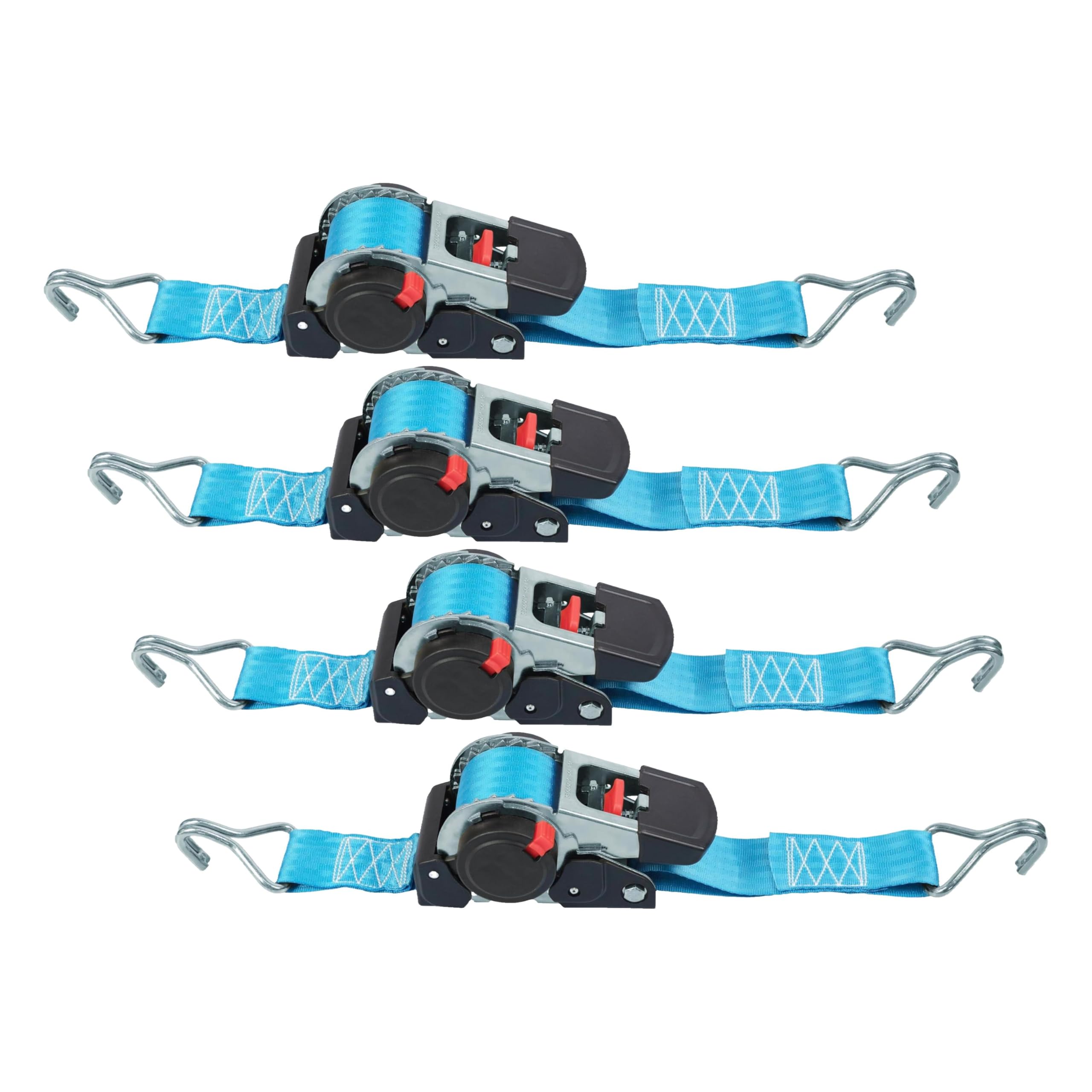 Connex Zurrgurt - Einteilig - 4,5 m x 50 mm - 1500 kg maximale Belastbarkeit - Aufrollautomatik - Mit Spannratsche & Spitzhaken - Aus Polyester/Spanngurt/Ladungssicherung/Ratschengurt / DY270624