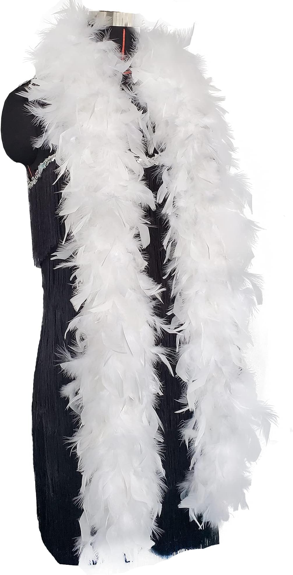 Happy Feather 2 Yards 80g Turkey Chandelle Feather Boa for DIY Craft,Party Dancing Dress Up, Halloween Decoration