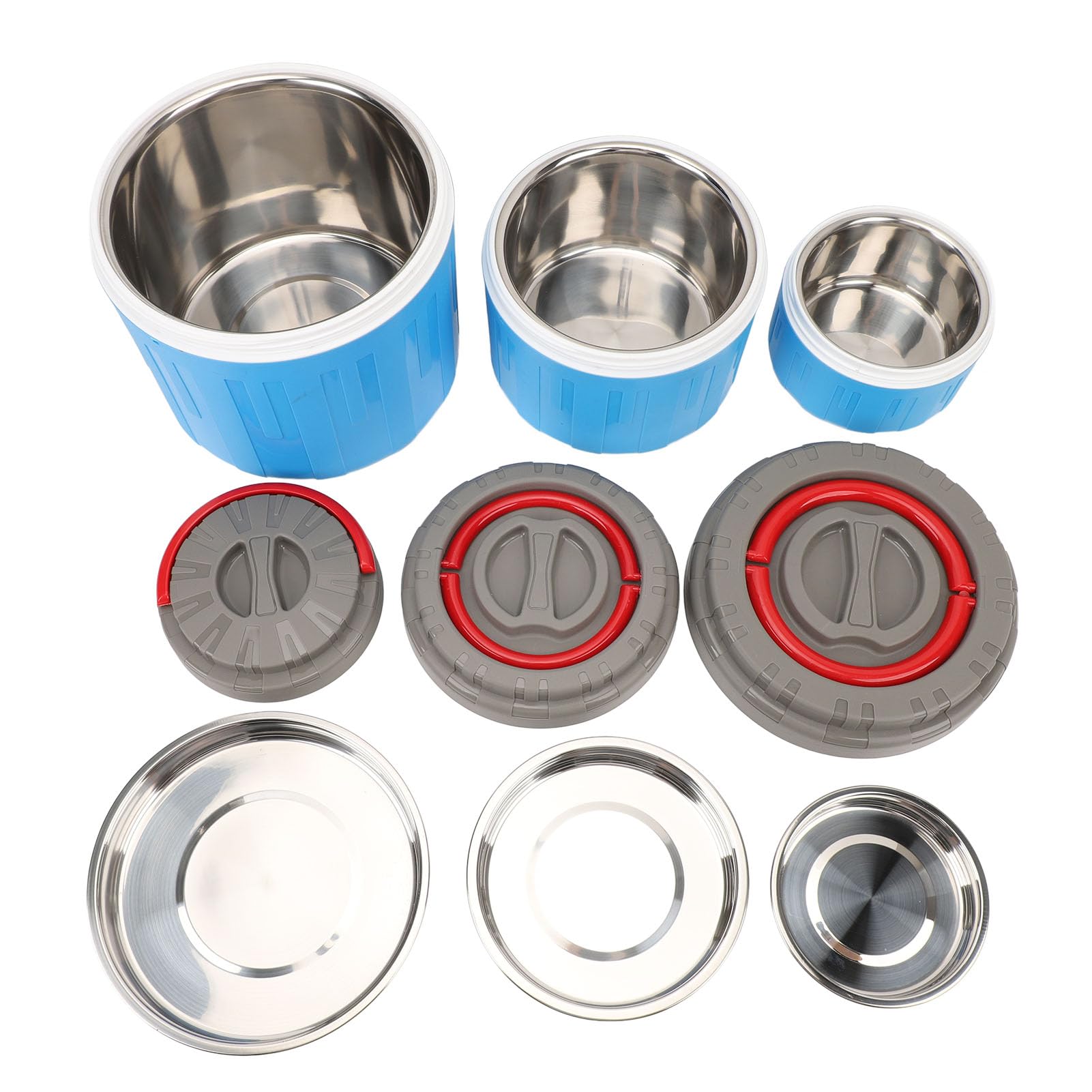 3 fiambreras aislantes de acero inoxidable 304, mantiene las comidas calientes, diseño a prueba de fugas, ideal para arroz y sopa, portátil y duradero