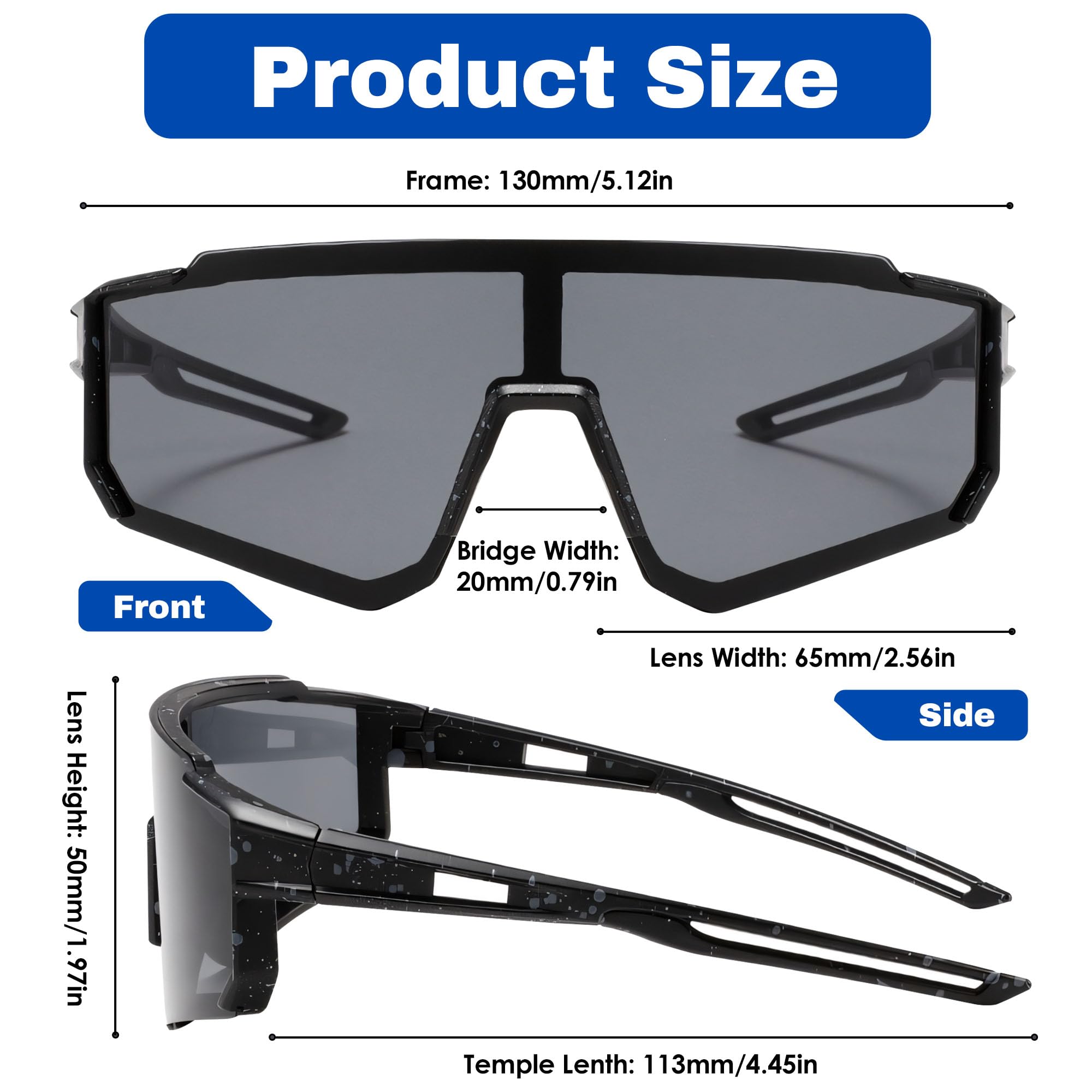 Lunette de Cyclisme Enfant UV400 Protection Moto Course Ski Baseball