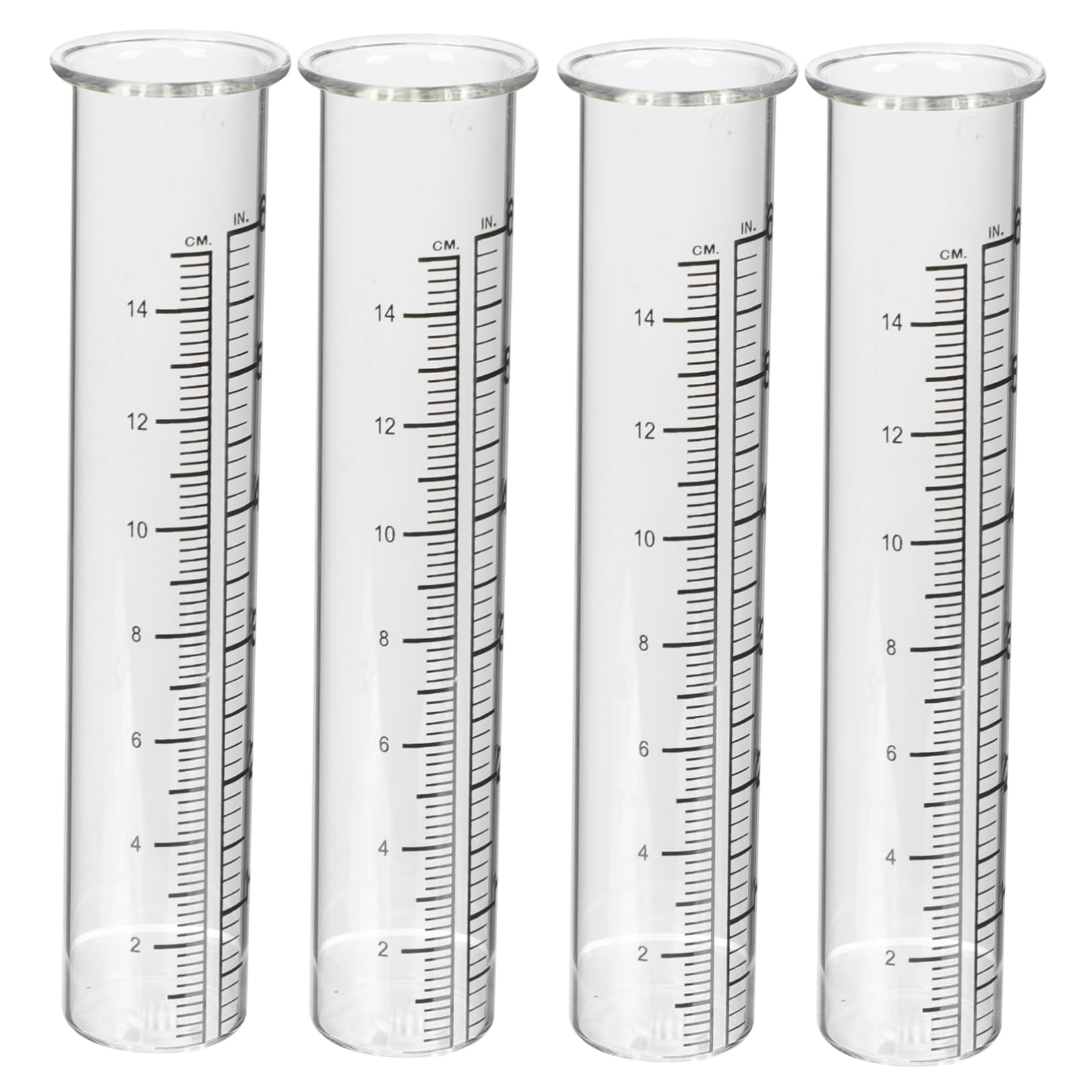 SUPVOX Outdoor Rain Gauge Set 4pcs Glass Tube Rain Gauges Accurate Rainfall Meter for Home Agriculture