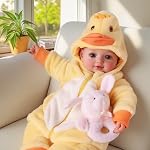 BABESIDE Value 5-Piece Realistic Baby Doll Set – Includes 15-Inch Soft Body Doll, Outfit, Bottle, Magnetic Pacifier & Birth Certificate – Ideal Gift for Kids Age 3+, Birthday, Pretend Play