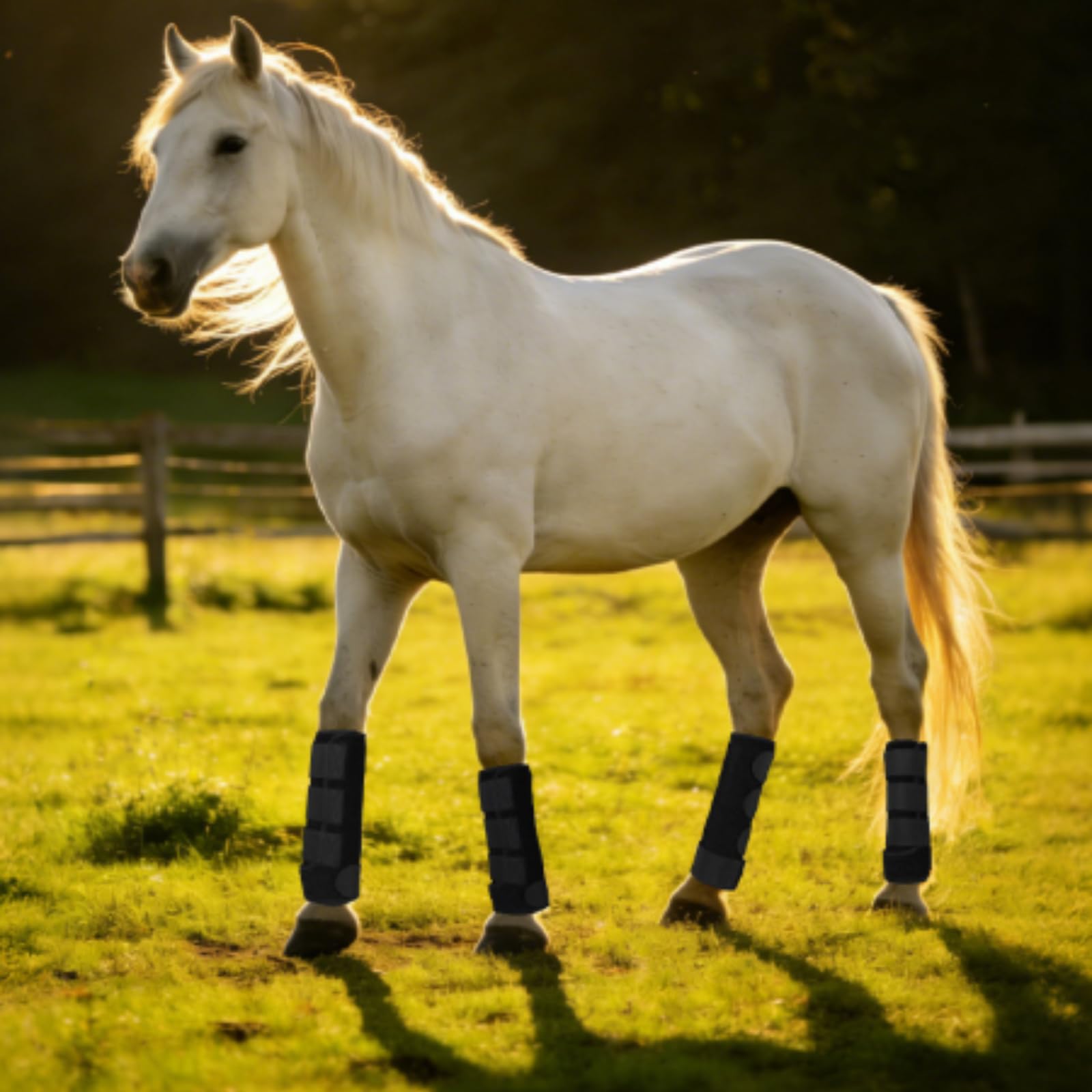 Predolo 4 Pezzi Protezioni Gambe Cavallo Antiurto Parastinchi Ammortizzanti Attrezzatura Equestre