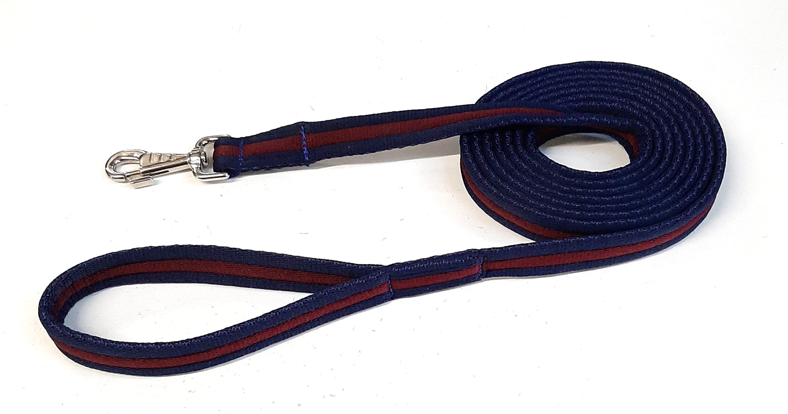 Horse Lunge Line/Large Dog Training Walking Lead Leash 25mm Padded Air Webbing Strong Very Soft Durable (5ft, 1.5 Metres) (Navy/Burgundy) โ image 1