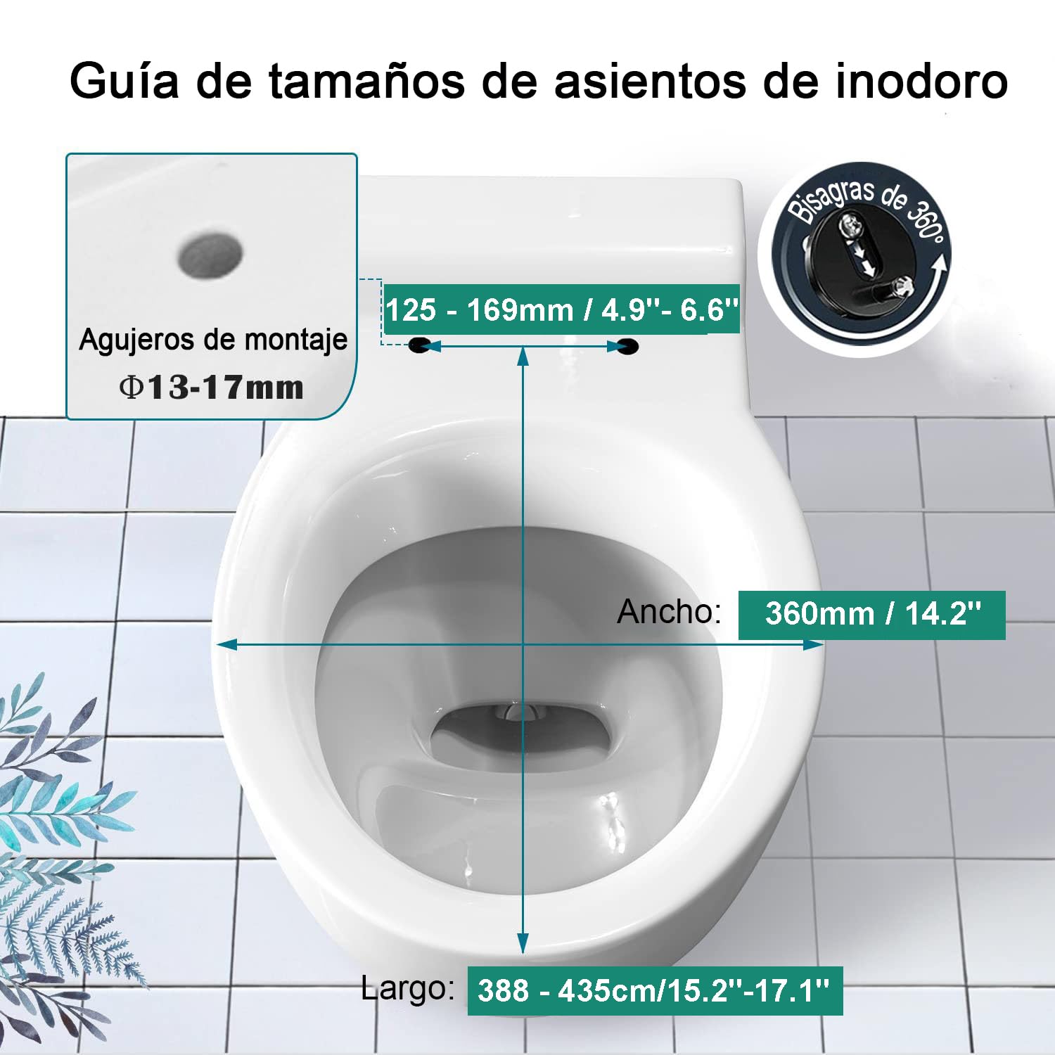 Tapa Wc Forma O Universal, Asiento de Inodoro de Cierre Suave con Liberación Rápida para una Fácil Limpieza, Tapa de Inodoro con Bisagras Ajustables, PP, Rojo, 36x41cm