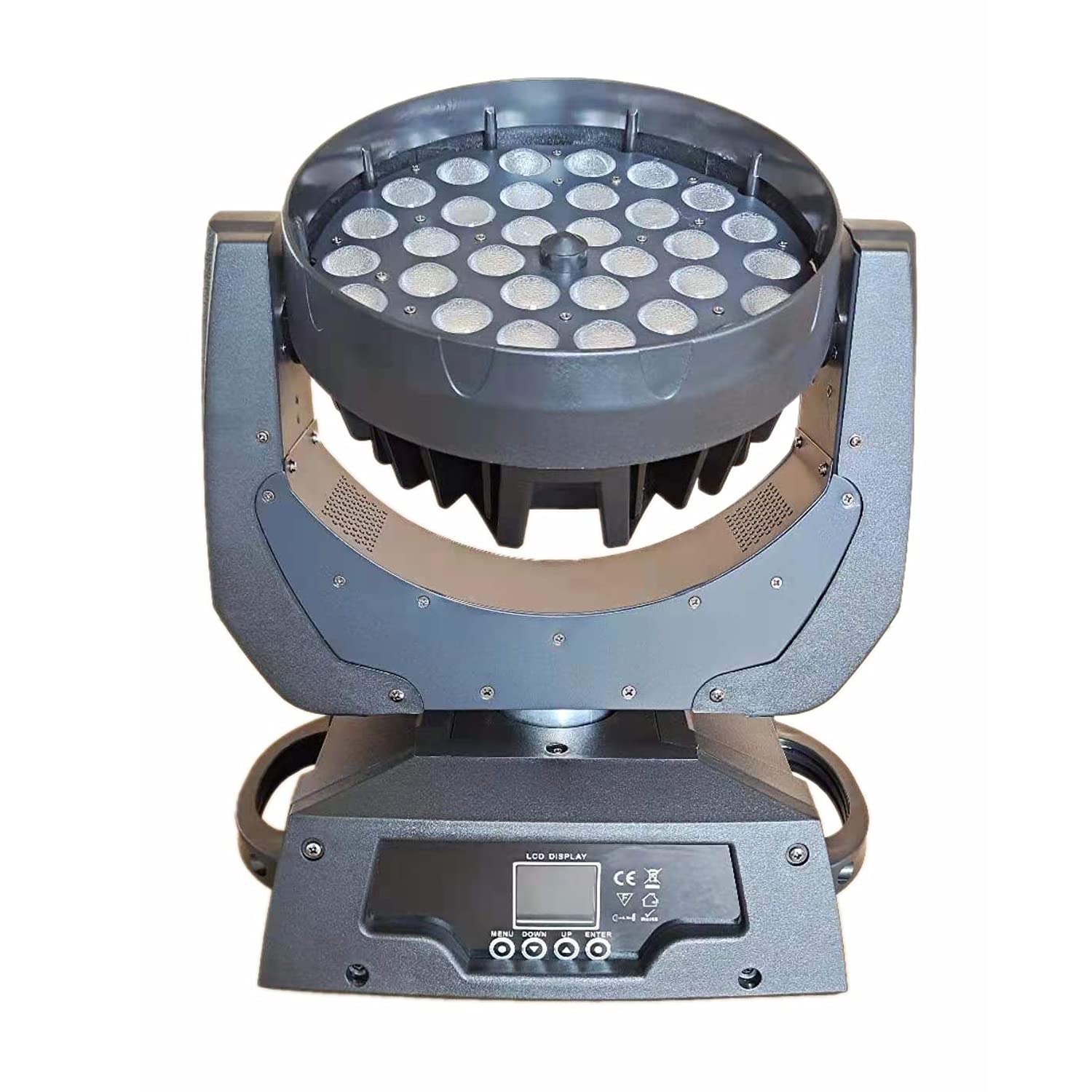 JUNMAN 36x18W RGBWAUV 6 in 1 Led Zoom Moving Head DJ Disco Stage Wash Light DMX512 18 Channels Effect Lighting