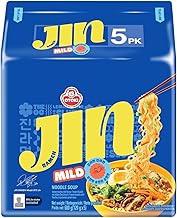 OTOKI Jin Ramen Pack of 5 | Korea's Most Popular Ramen - Perfect for Ramen Beginners | Mild & Aromatic, Ready in 3 Minutes | Ideal as a Snack or Meal (Pack of 5, Mild (Not Spicy))