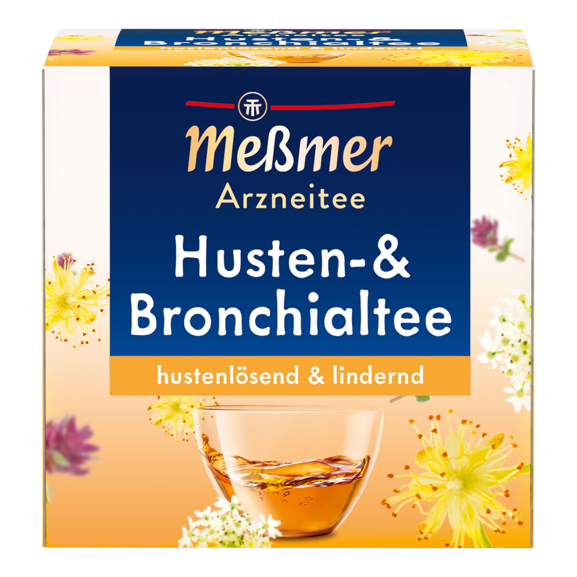 Meßmer Husten- und Bronchialtee | hustenlösend & lindernd | 9 Teebeutel | Glutenfrei | Laktosefrei | Vegan