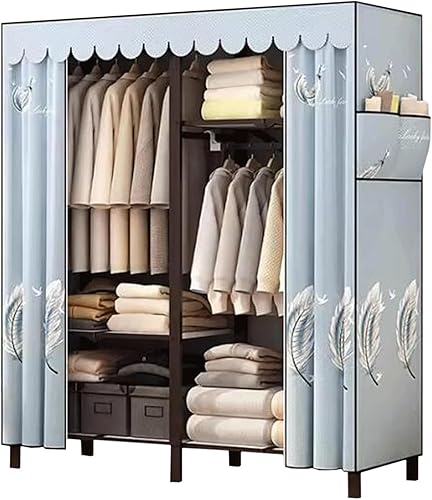 Miniatura 17 de Armarios grandes Armario plegable con cubierta de tela Armario de ropa Armario portátil Armario de metal con marco de hierro Armarios para