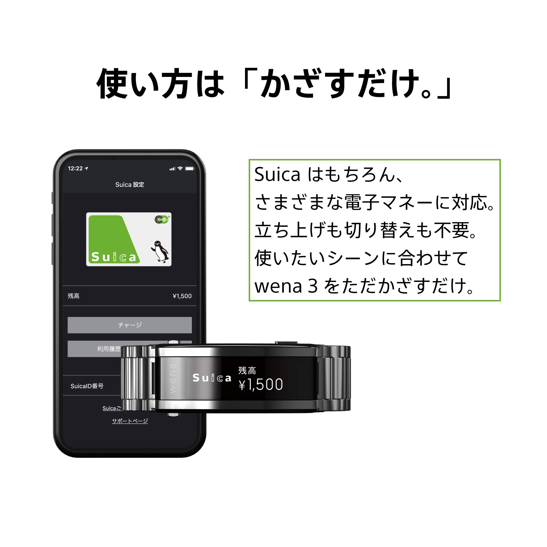 wena 3 band, Metal Premium Black, 通常, metal : Amazon.sg: Electronics