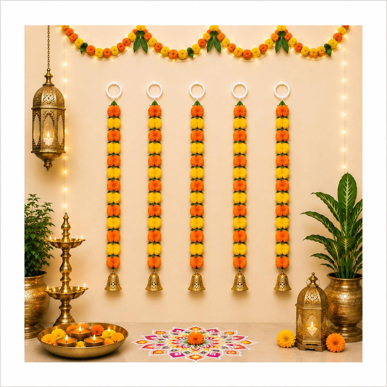 Bindian Pom Pom Chakri - Festive Wall Decor -22 Bindian Pom Pom Chakri - Festive Wall Decor -22
