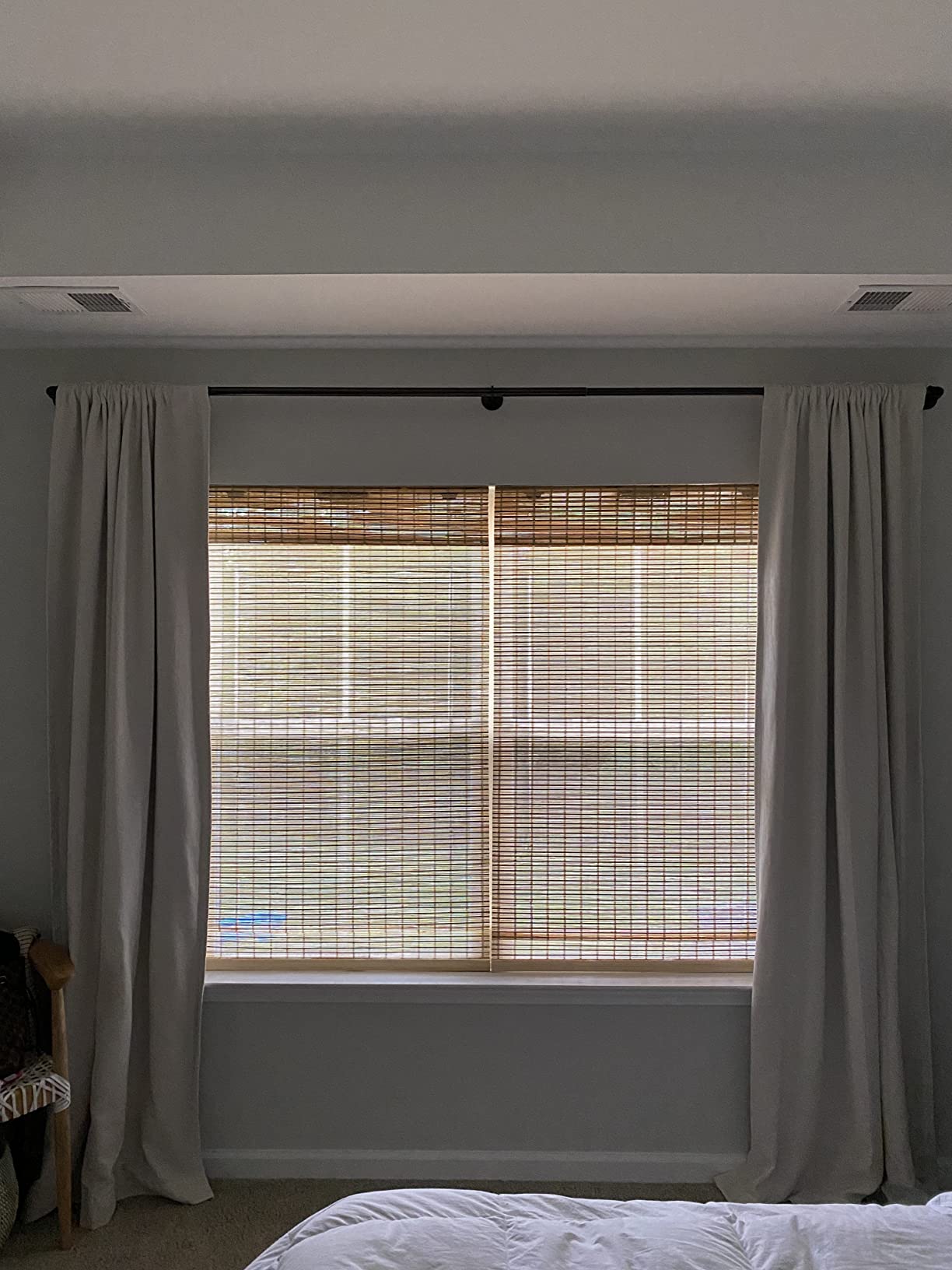 8/mo Finance Arlo Blinds Cordless Whitewash Bamboo Roman Shades Light Filtering Window Blinds