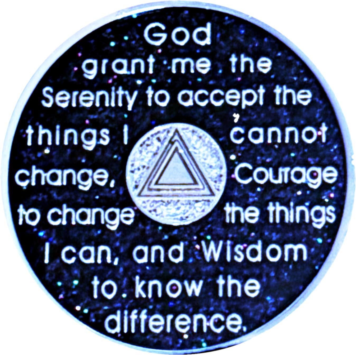 AA 1-Year Sobriety Coin with Glitter Enamel – Fancy Velvet Gift Box – 1 Year Recovery Medallion for Alcoholics Anonymous – Unique Heart Box Design – Clean Time Chip for Anniversary Gift - Image 5