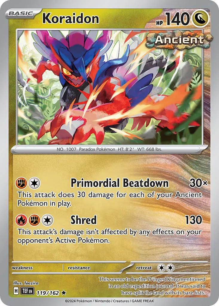 Koraidon 119/162 rzadka karta Pokemon (SV Temporal Forces) +