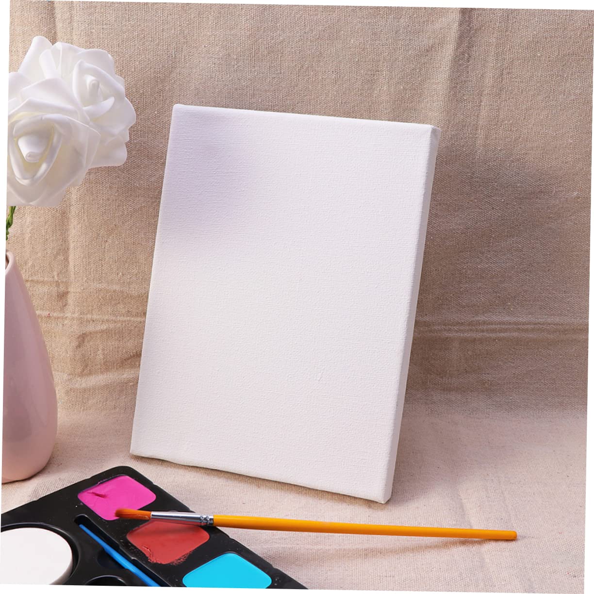 NUOBESTY Lienzos para Pintura al Óleo 30x40 Cm de Algodón Color Claro 6 Unidades para Artistas y Aficionados DIY Manualidades Pintura Acrílica y Óleo Uso Escolar y Hogar