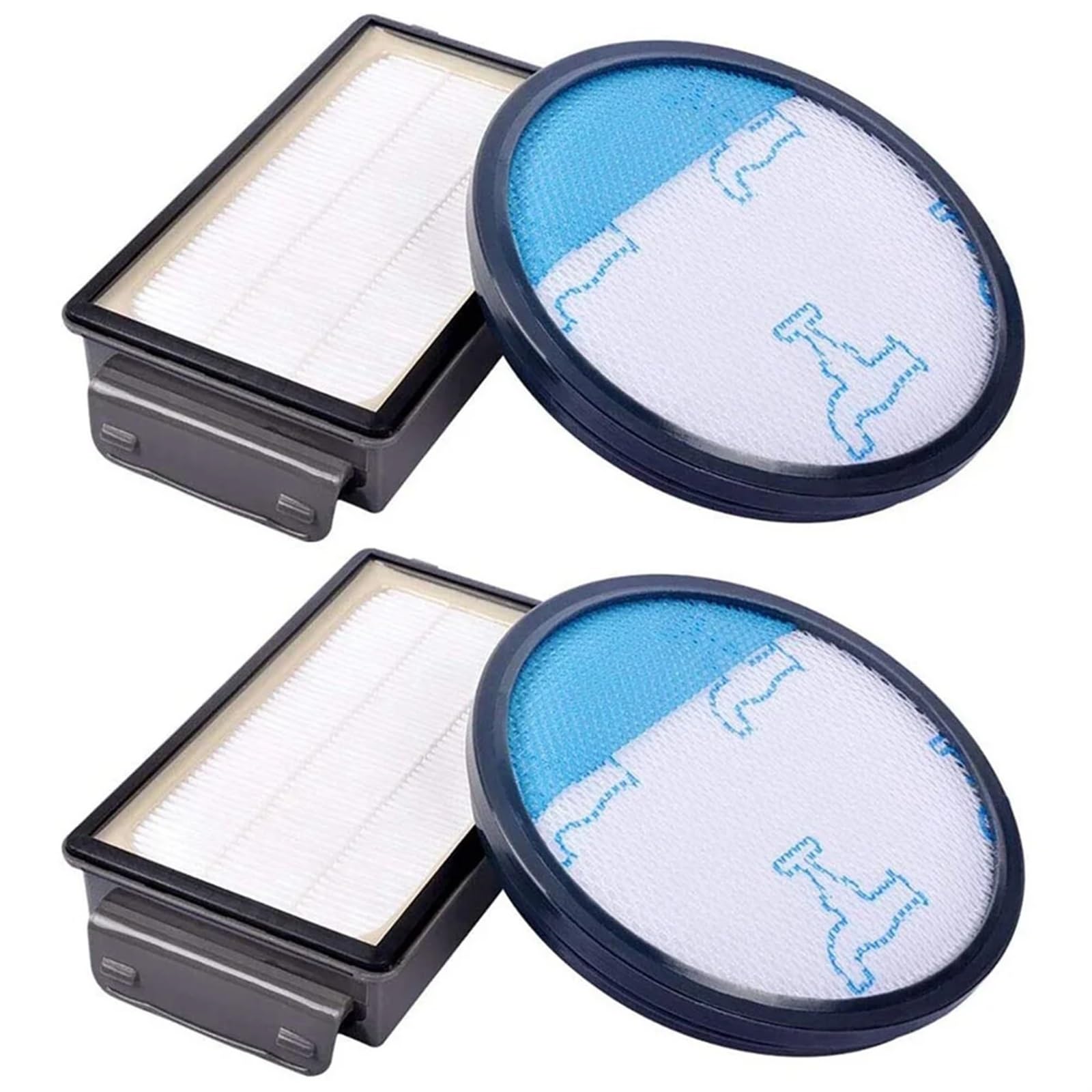 Lot de 4 filtres HEPA for aspirateurs for rowenta for Cyclonic for Power Series RO3753EA, RO3731EA, RO3786EA / for moulinex/for tefal Compact