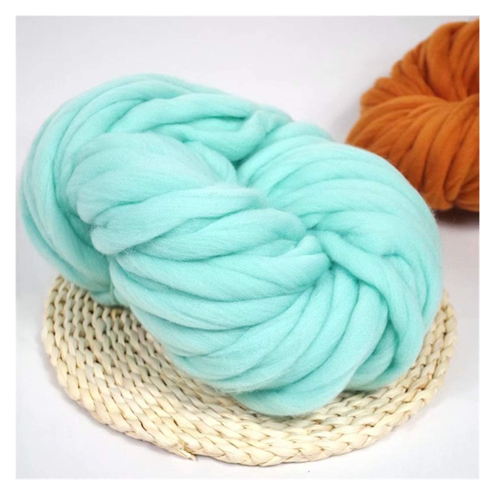 Chunky Yarn Lana súper Gruesa Tejida a Mano de Gran Espesor Paso a Paso de Lana Gruesa Nido de Mascota Sombrero línea Manta línea 1 (Color : 02 Cream White)