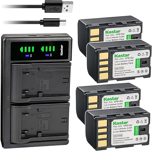 Miniatura 9 de Kastar Reemplazo del cargador de batería USB LTD2 para JVC BN-VF808 BN-VF808U BN-VF815 BN-VF815U BN-VF915 BN-VF915U BN-VF823 BN-VF823U BN-VF923U,
